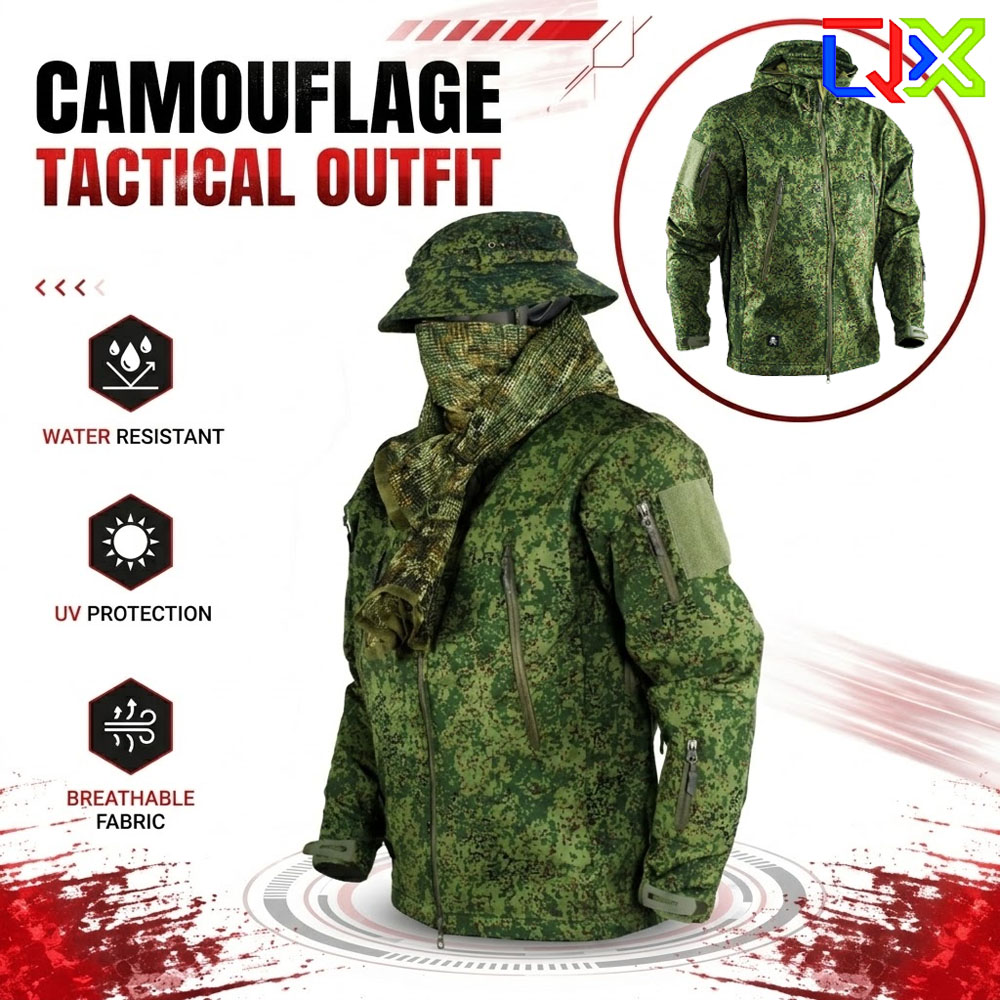 Hunting Outdoor Jacket - Conjunto de Chaqueta y Pantalones Tácticos