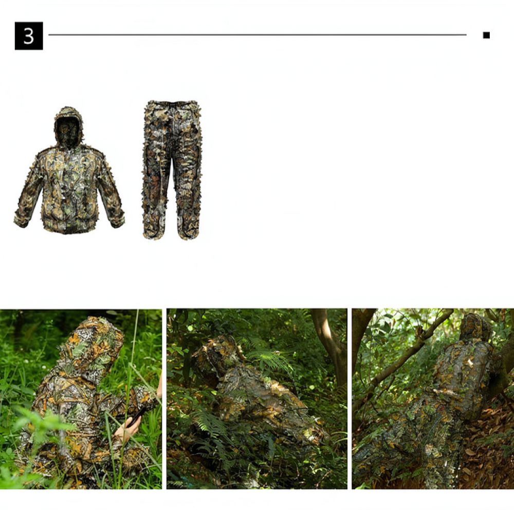 Outdoor Hunting Outfit - Capa táctica 3D con estampado de