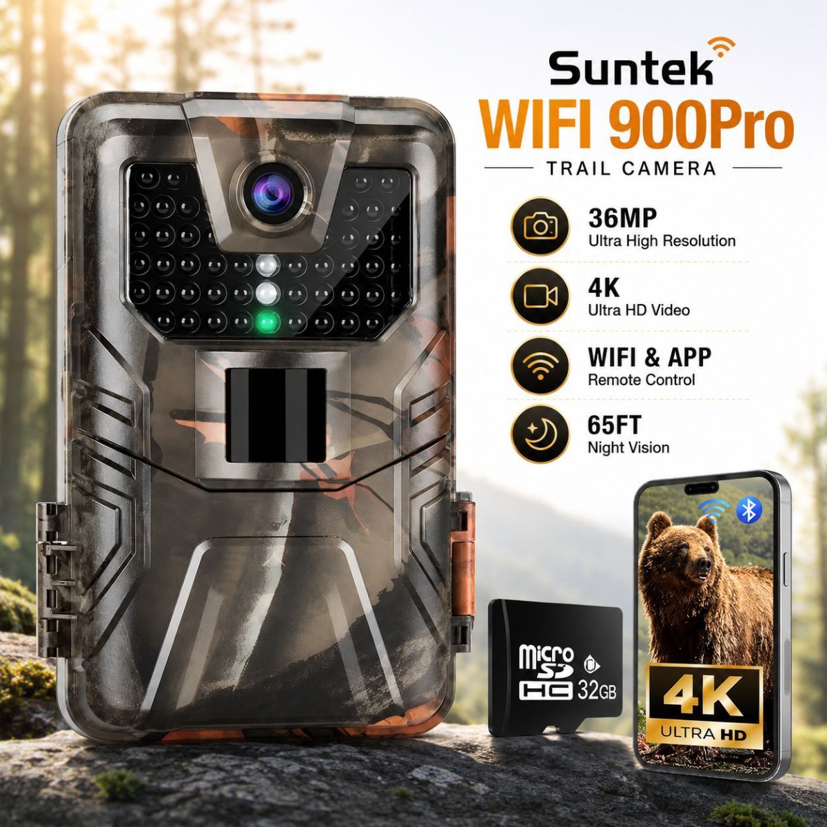 Outdoor Hunting Camera Wifi - Cámara de Caza 4K con Wifi