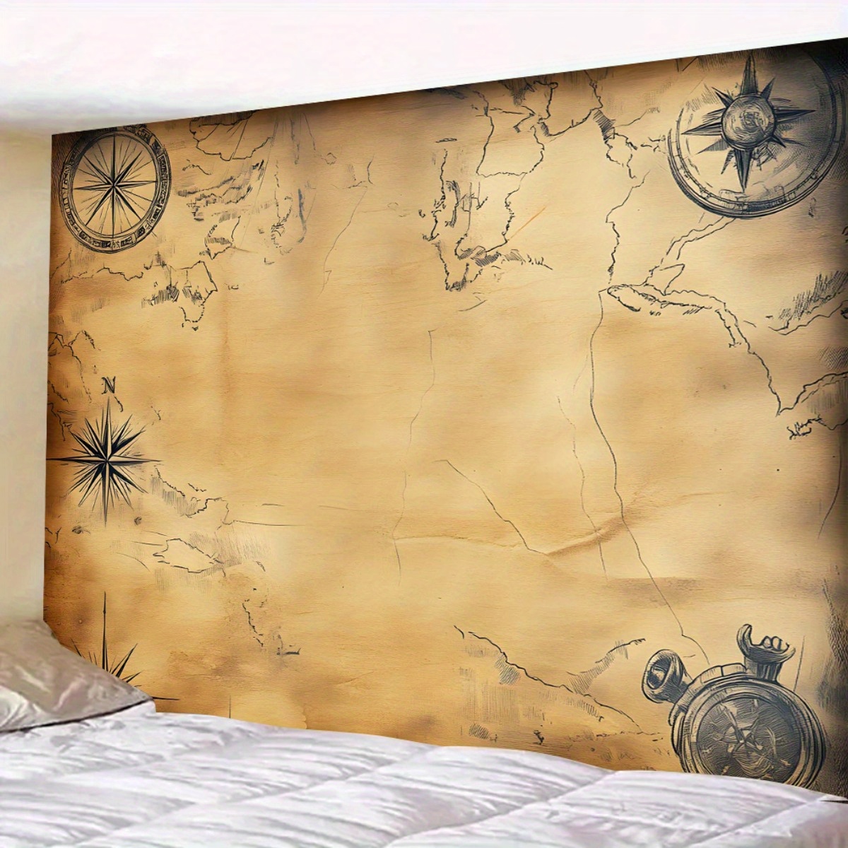 Pancarta con mapa pirata, deco - Outdoor Hunting Events reseña y precio
