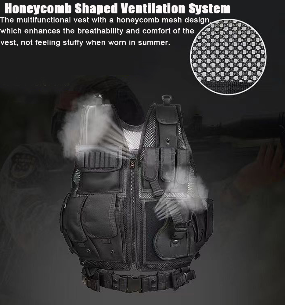 Chaleco táctico Molle ajustabl - Hunting Outdoor Jacket reseña y precio
