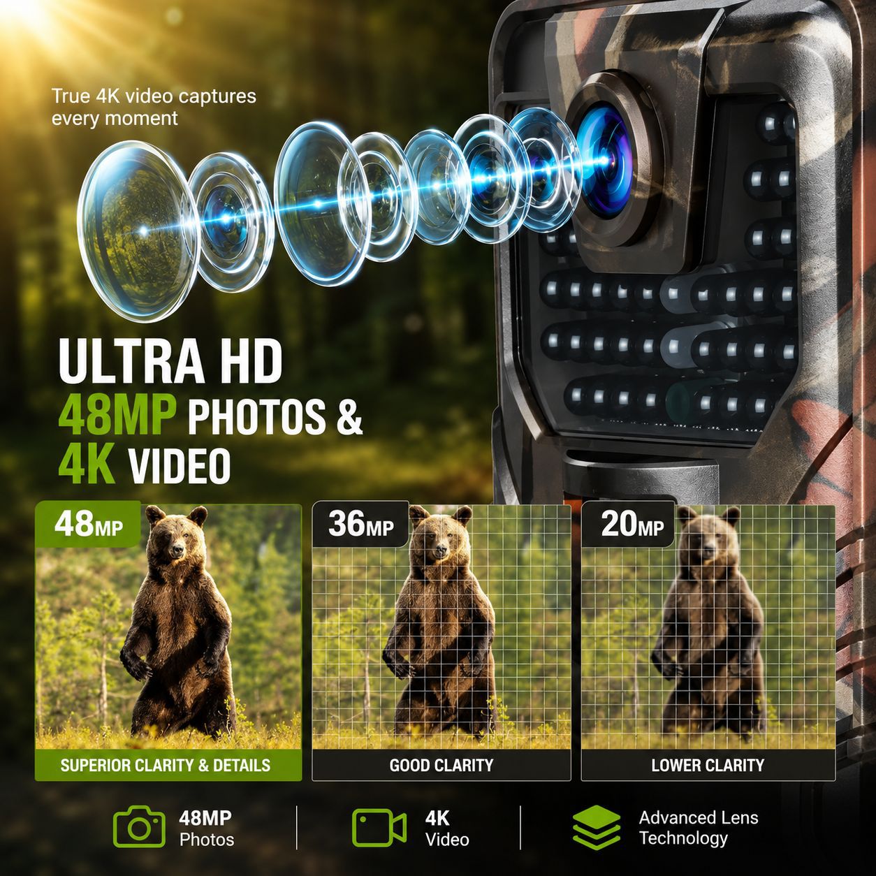 Cámara de Caza 4K con Wifi par - Outdoor Hunting Camera Wifi reseña y precio