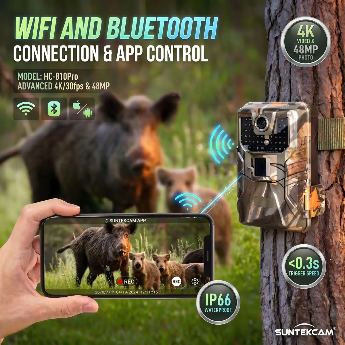 Cámara de Caza 4K con Wifi par - Outdoor Hunting Camera Wifi reseña y precio
