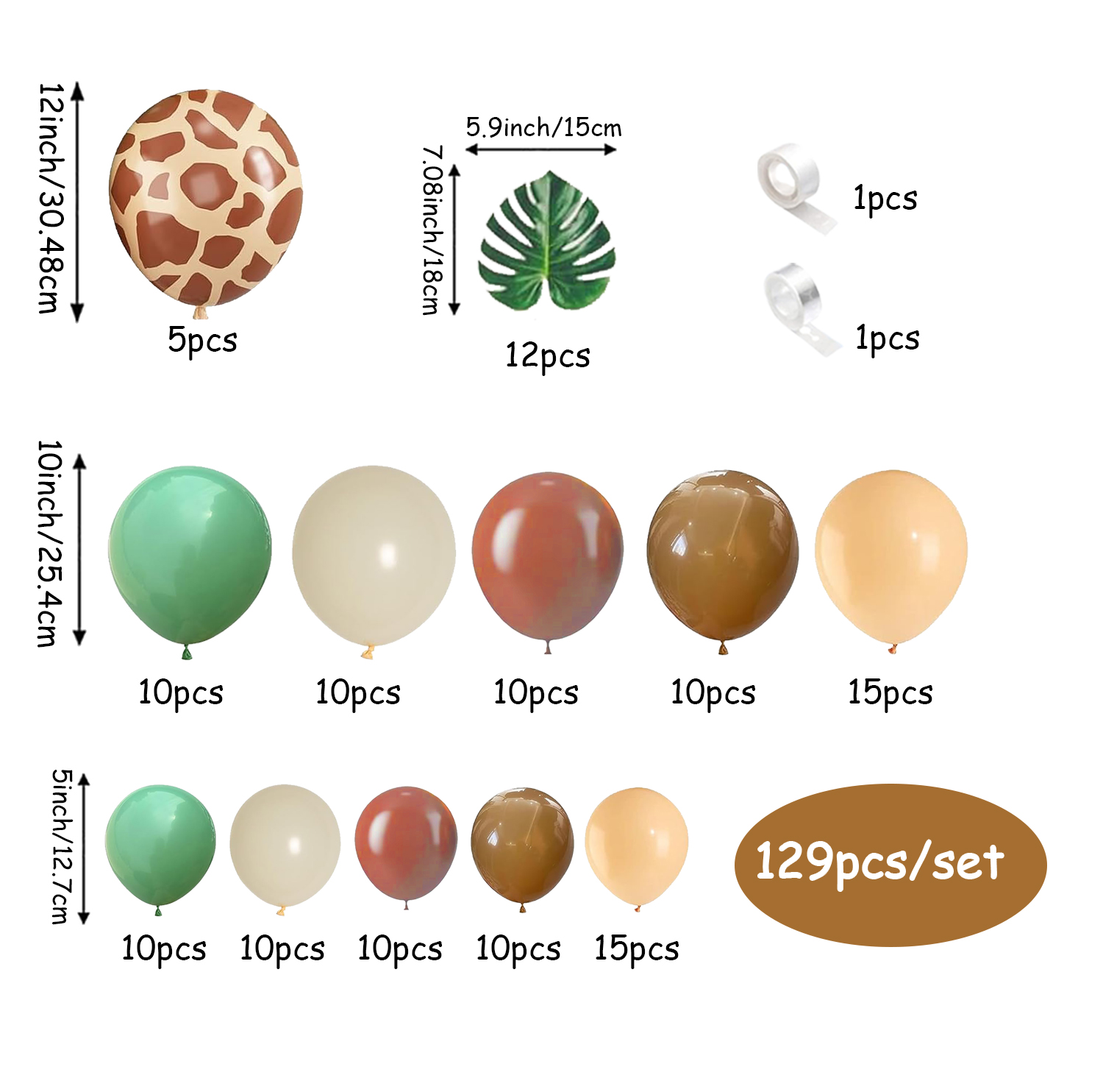 129 piezas de juego de guirnal - Outdoor Hunting Events reseña y precio
