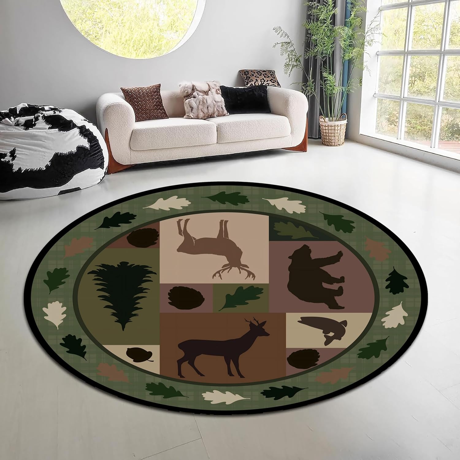 Alfombra Redonda Vintage con D - Hunting Outdoor Mat reseña y precio