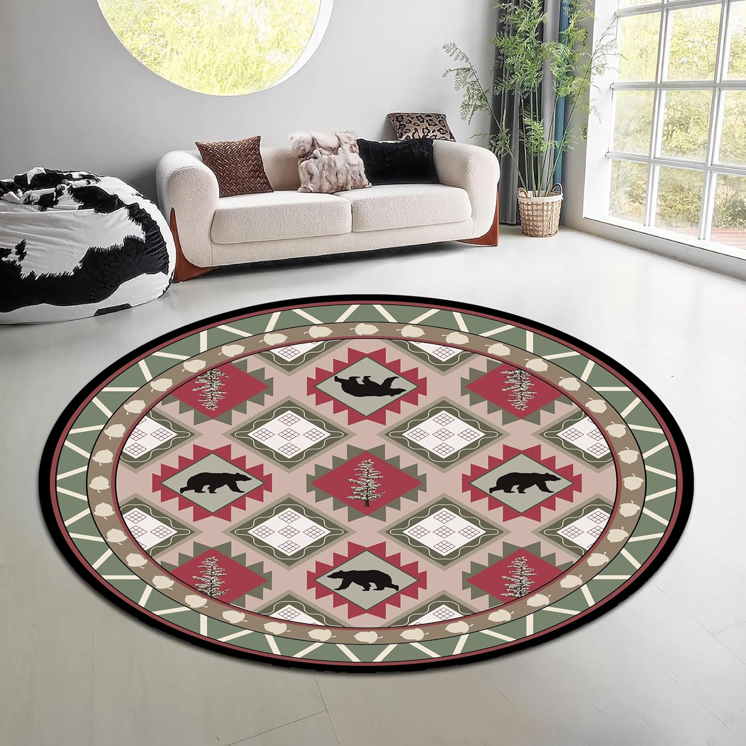 Alfombra Redonda Vintage con D - Hunting Outdoor Mat reseña y precio