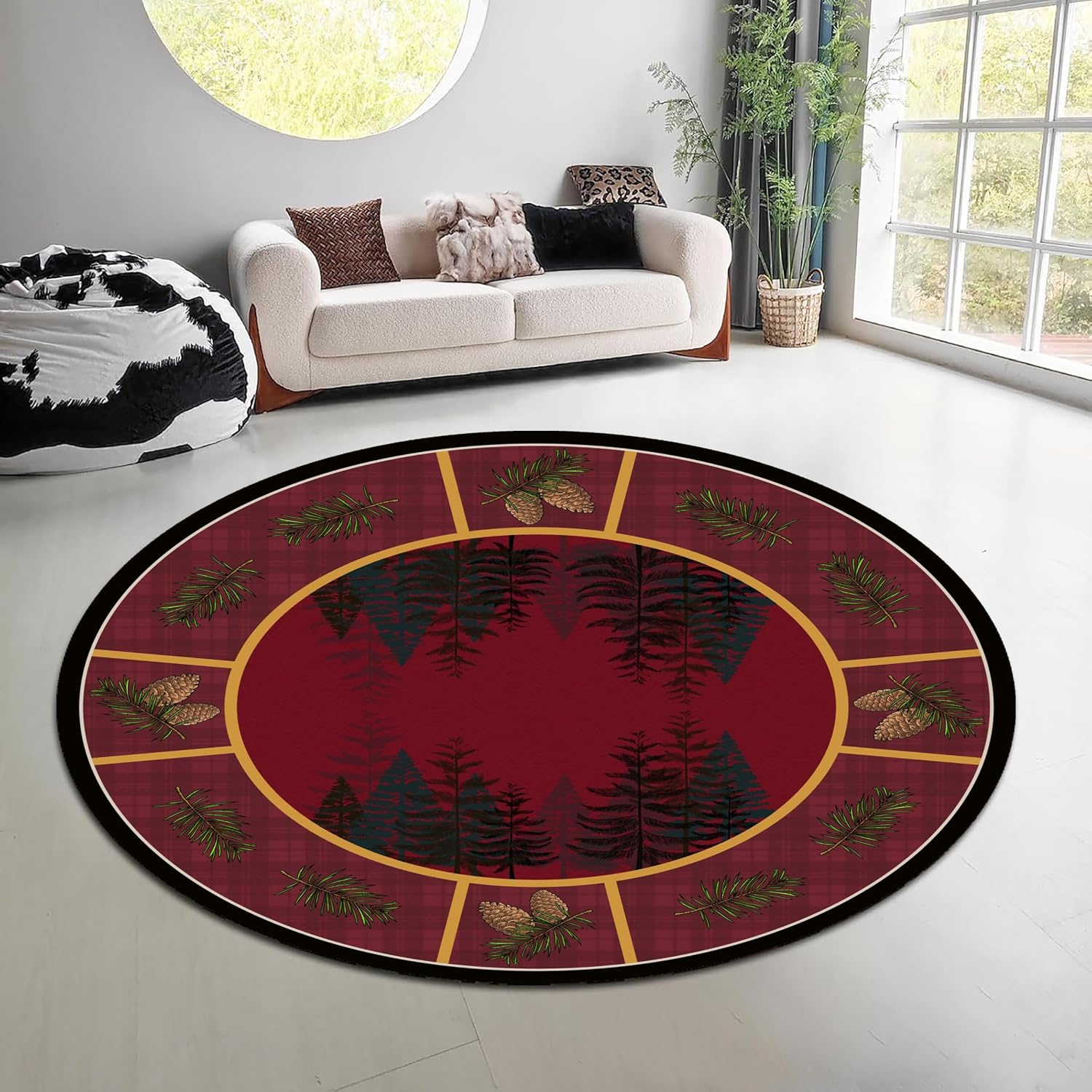 Alfombra Redonda Vintage con D - Hunting Outdoor Mat reseña y precio